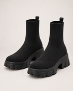 Women's Sock Boots - Chunky Platform Style, google-safe clean pair hero