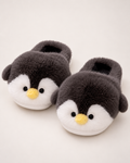 Women's Penguin Slippers in Black, studio hero