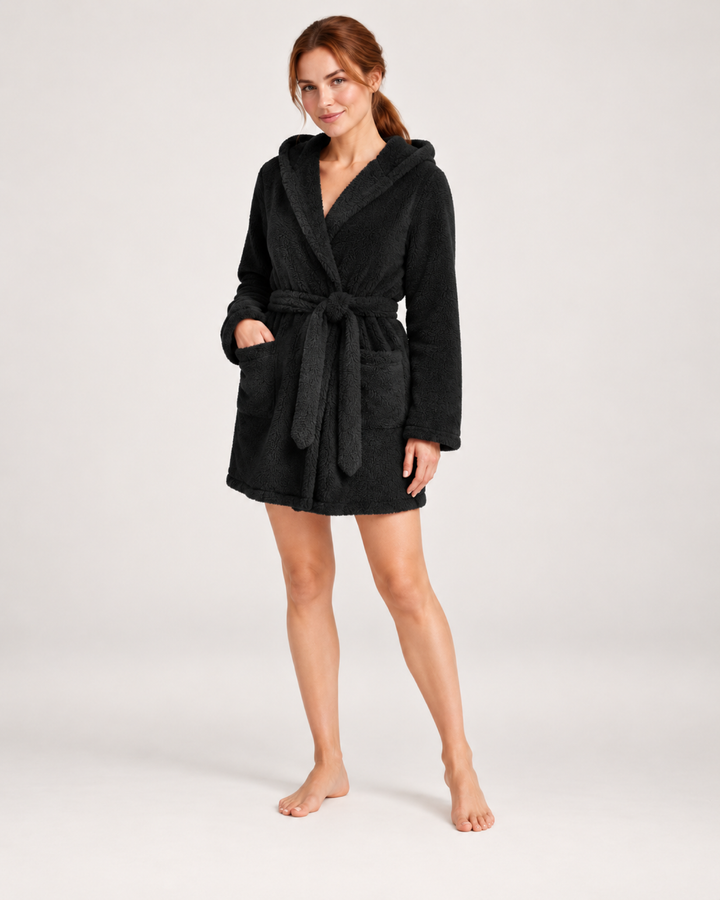 Women's Short Plush Dressing Gown