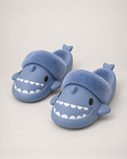 Women's Shark Slippers in Blue, studio hero