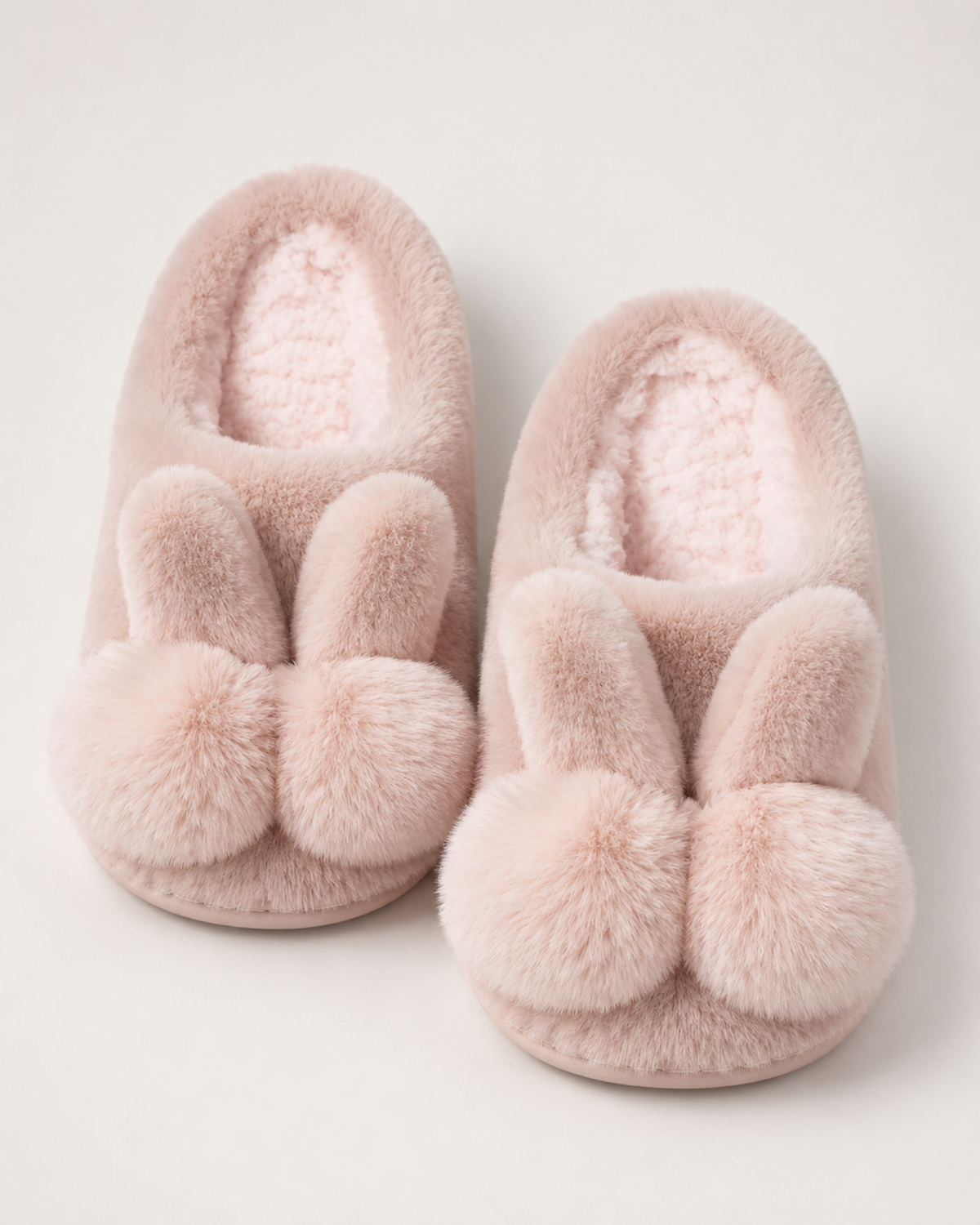 Women's Bunny Slippers in Pink, studio hero