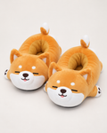 Women's Corgi Slippers in Orange, studio hero
