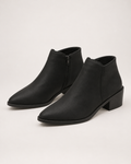 Women's Ankle Boots - Side-Zip Mid-Heel Style, google-safe clean pair hero