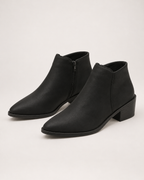Women's Ankle Boots - Side-Zip Mid-Heel Style, google-safe clean pair hero