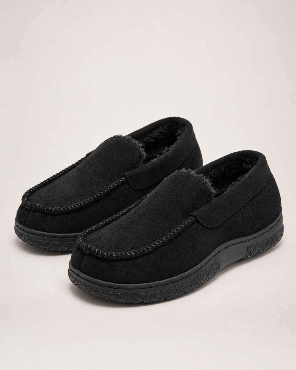 Men's House Slippers - Plaid Warm-Lined Style, google shopping-safe toe-forward hero