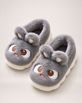 Cartoon Closed Back Slippers in Blue & Grey, product focused view