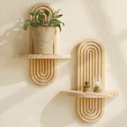 Solenne Arched Wall Planter in Halo Pair — Hero arrangement of the complete Halo Pair set.