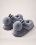 Women's Closed Back Slippers in Grey, product focused view