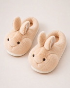 Women's Fluffy Slippers - Plush Rabbit Style, true side profile