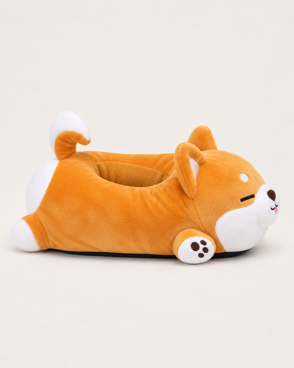 Women's Corgi Slippers in Orange, side profile
