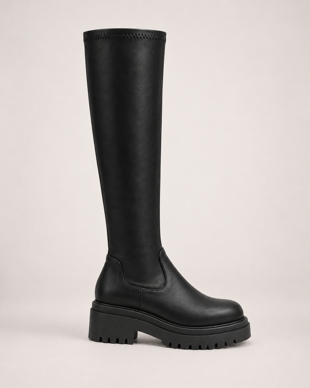 Women's Platform Boots – Three Shaft Heights in Knee High, side profile