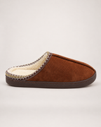 Thick Sole House Slippers in Coffee, side profile view