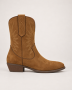 Women's Western Boots: Pointed-Toe Suede-Effect Style in UK 3, single side profile