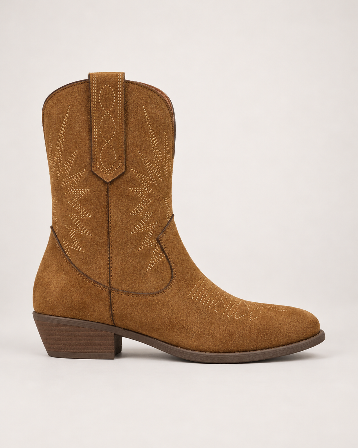 Women's Western Boots: Pointed-Toe Suede-Effect Style in UK 3, single side profile