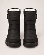 Women's Snow Boots - Plush-Lined Buckle Style, straight front pair view showing toe and pair consistency