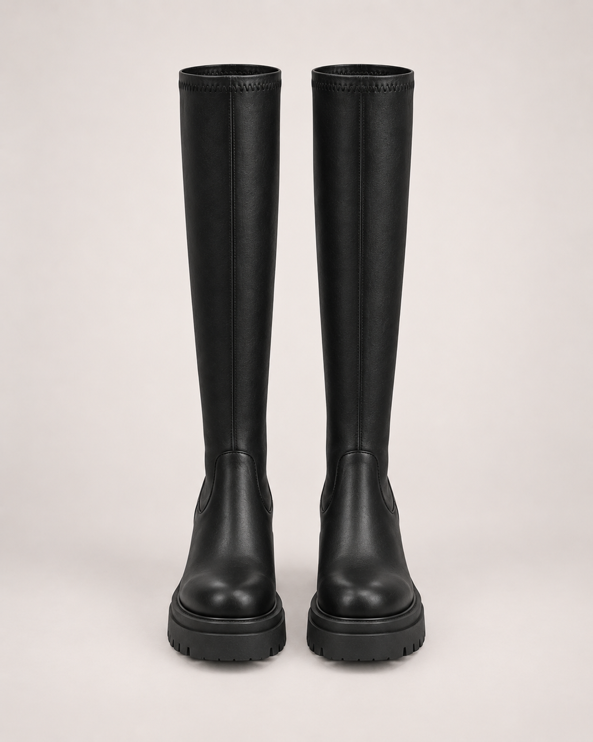 Women's Platform Boots – Three Shaft Heights in Knee High, front view