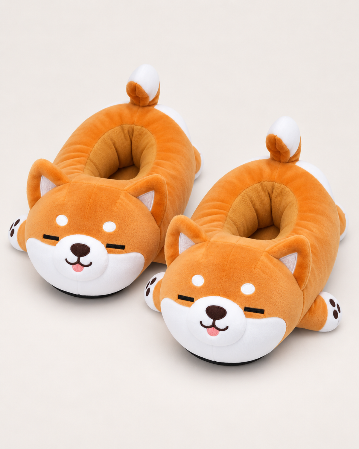 Women's Corgi Slippers in Orange, raised front view