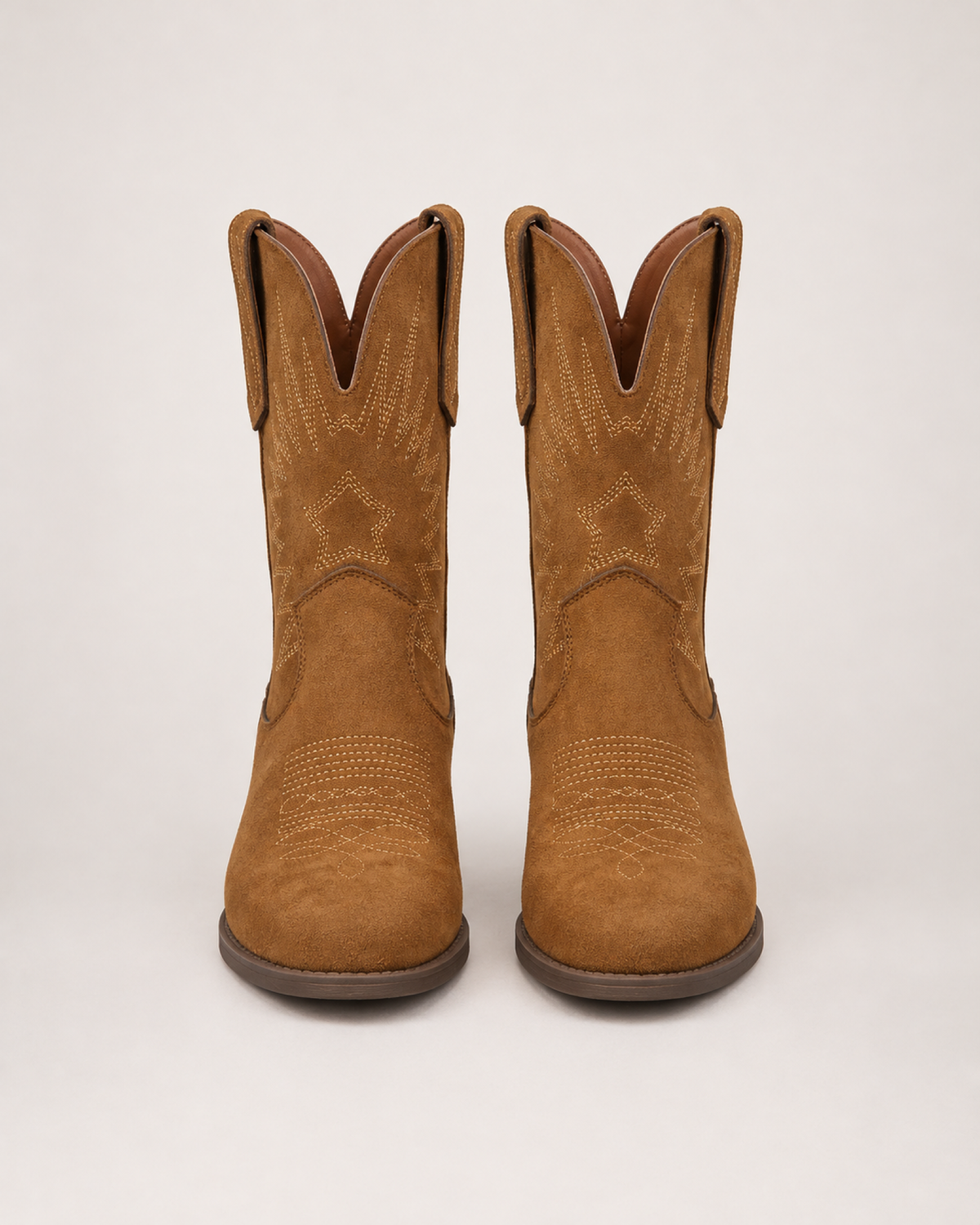 Women's Western Boots: Pointed-Toe Suede-Effect Style in UK 3, pair straight front