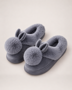 Women's Closed Back Slippers in Grey, front top view