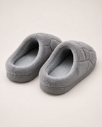 Men's Slippers - Quilted Sport-Patch Style, rear construction view