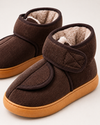 Men's Slipper Boots - Thick Sole Plush Style, close detail of verified construction