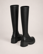 Women's Platform Boots – Three Shaft Heights in Knee High, rear view