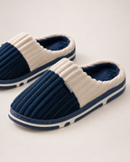 Men's Slippers: Two-Tone Corduroy Style, confirmed construction detail