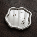 Mira Cloud Jewellery Tray in Silver Mirror — Clearly show usable shape and jewellery layout.