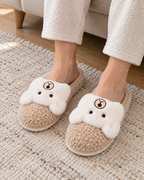 Women's Fluffy Slippers - Teddy Bear Style, only worn lifestyle image