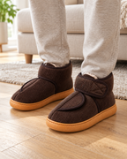 Men's Slipper Boots - Thick Sole Plush Style, only lifestyle image, later in the gallery