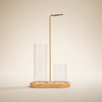 Aurelia Figure-Eight Incense Burner in Natural Glow — Clean catalogue view for shape recognition.