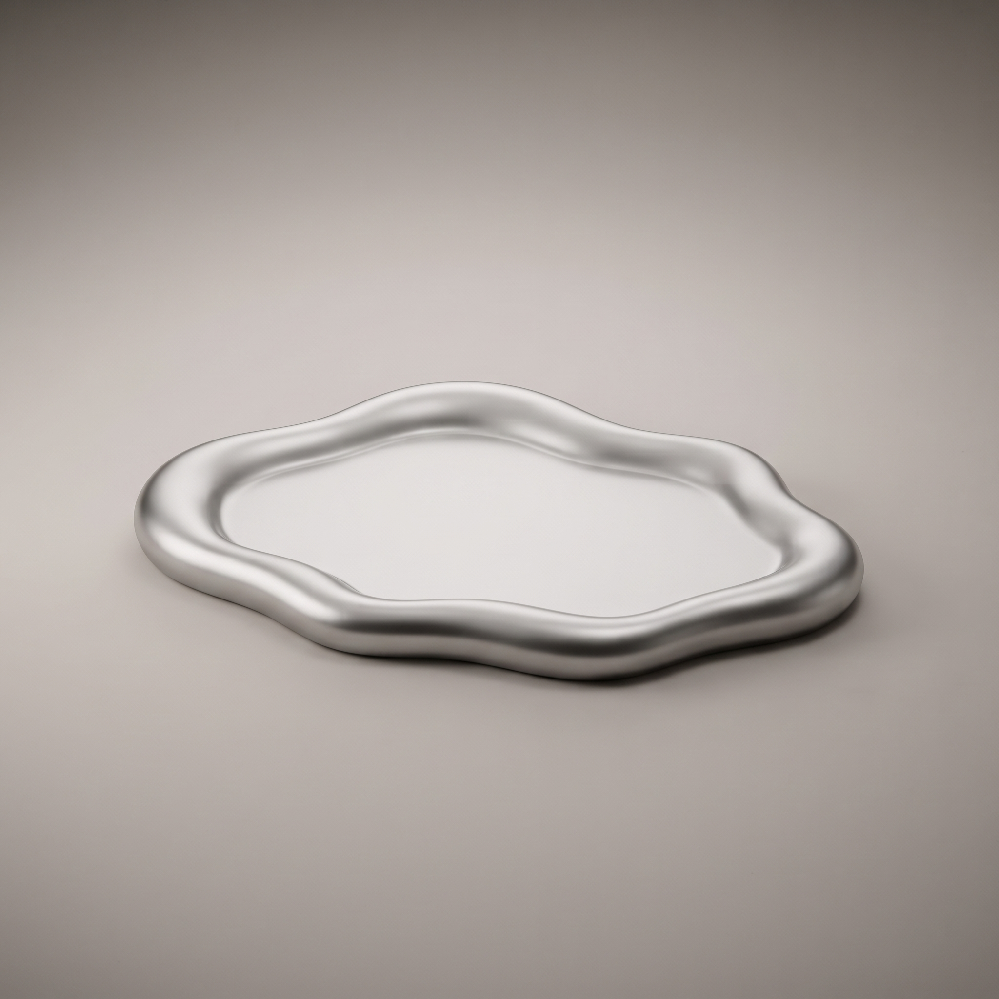 Mira Cloud Jewellery Tray in Silver Mirror — Clean catalogue view for accurate shape recognition.