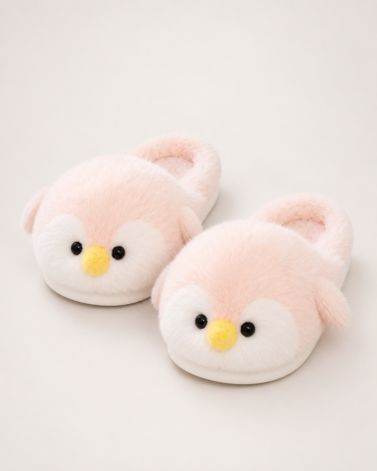 Women's Penguin Slippers in Pink