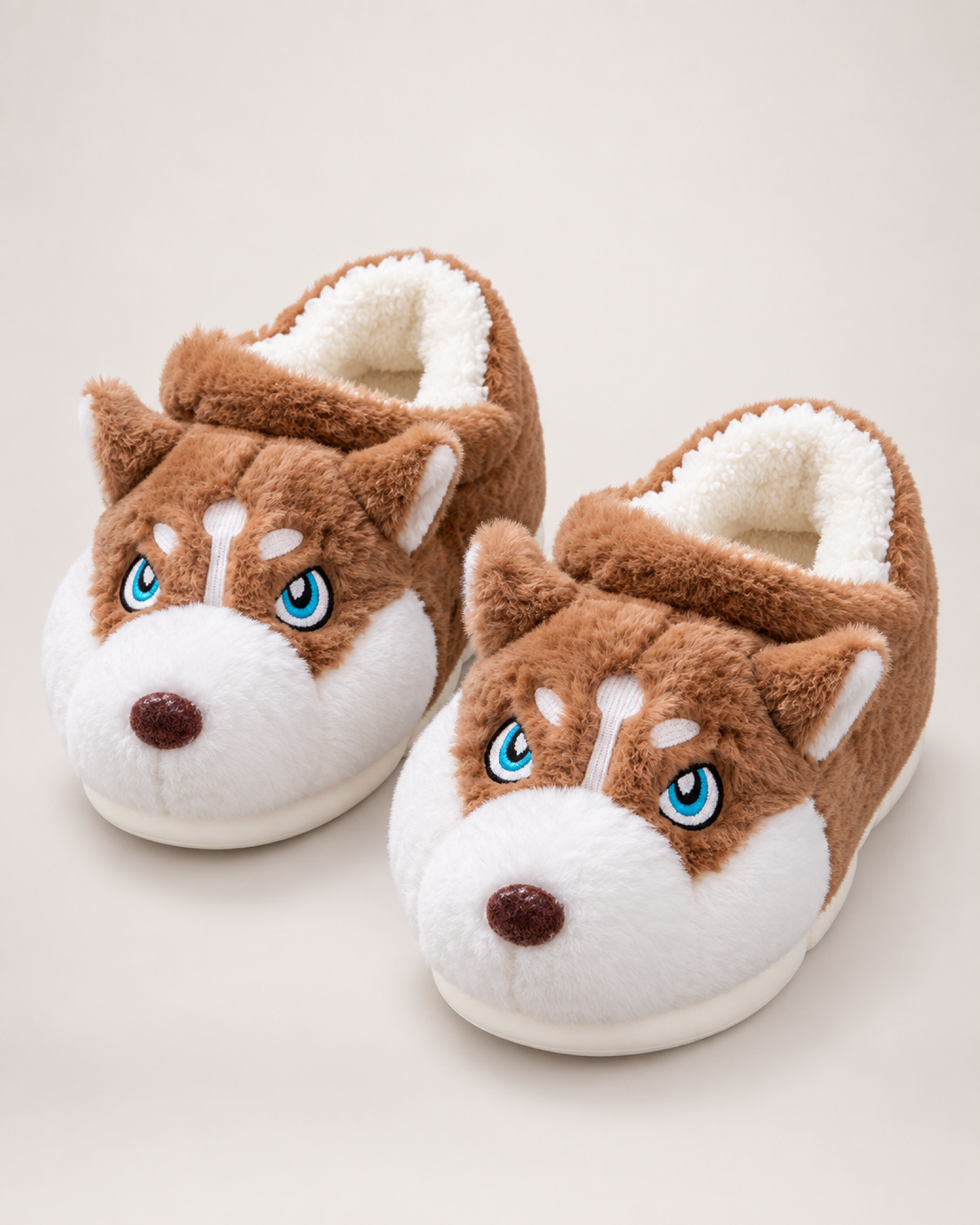Husky Closed Back Slippers in Khaki