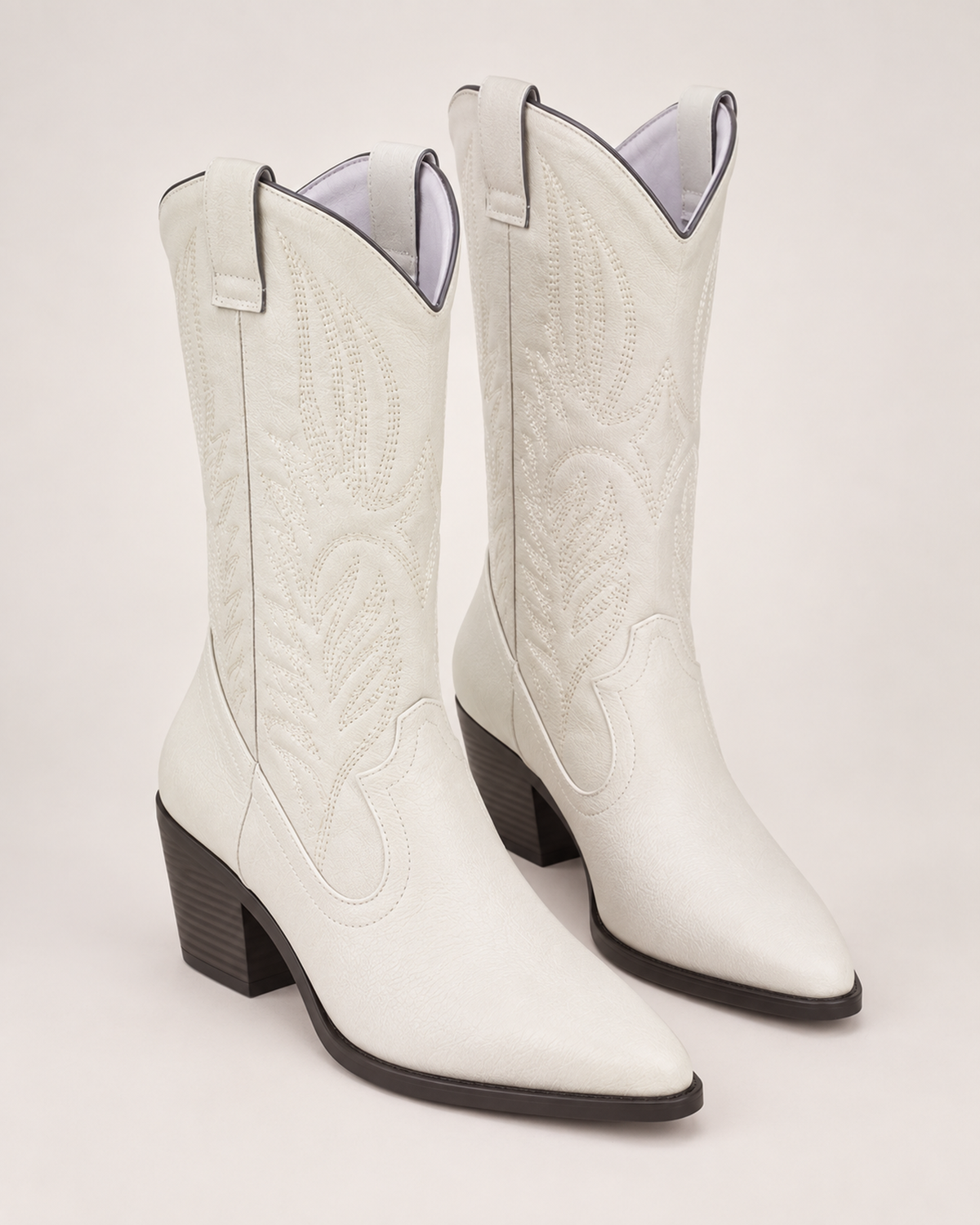 Women's Western Boots – Pointed Toe in White, variant view