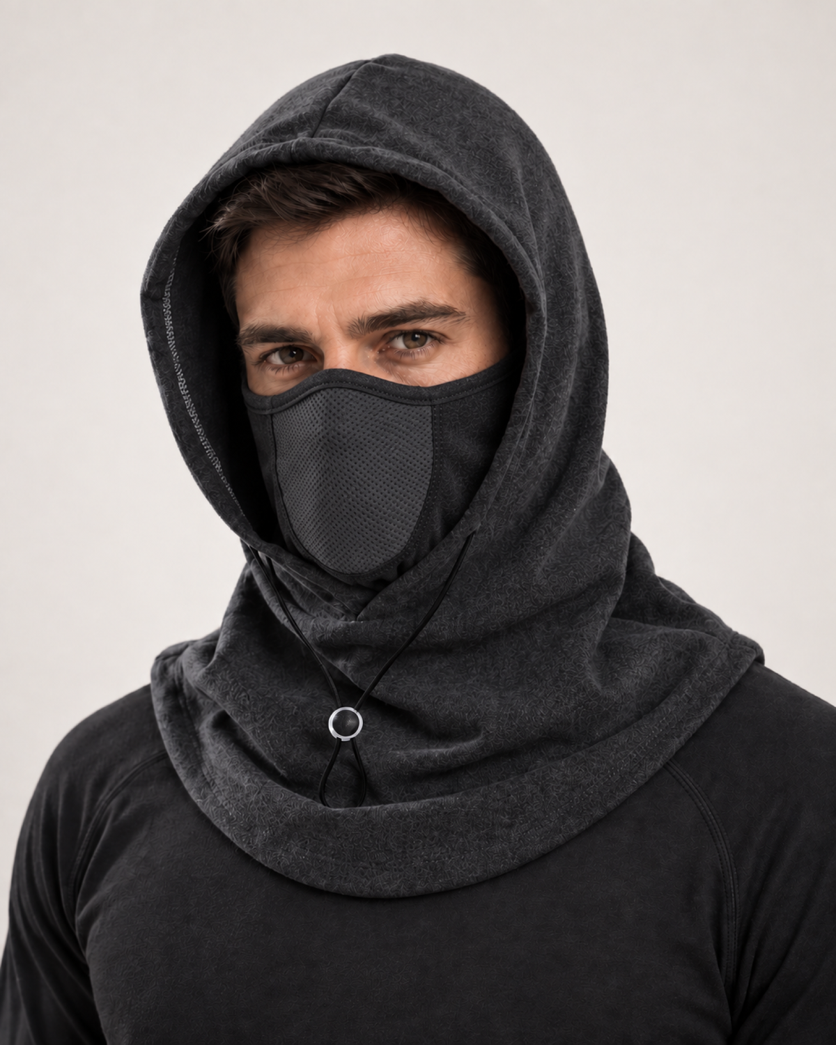 Thermal Fleece Balaclava Hood in Dark Grey