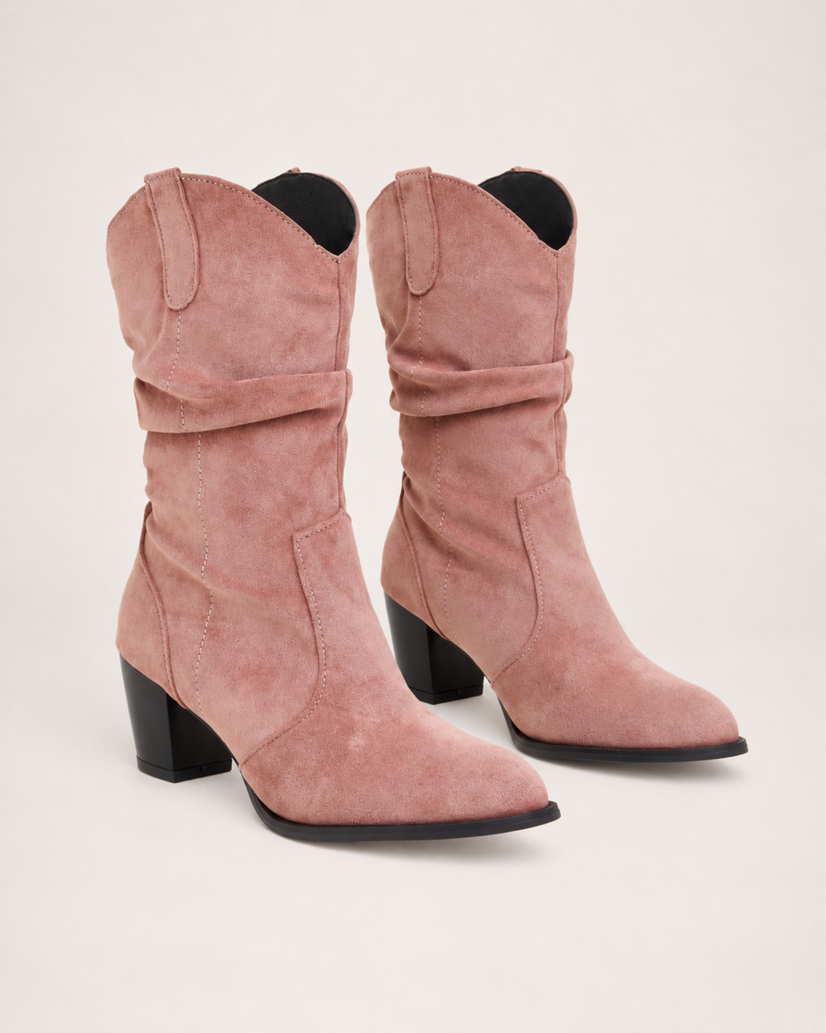Women's Mid-Calf Boots: Chunky Heel Style in Pink, google shopping variant