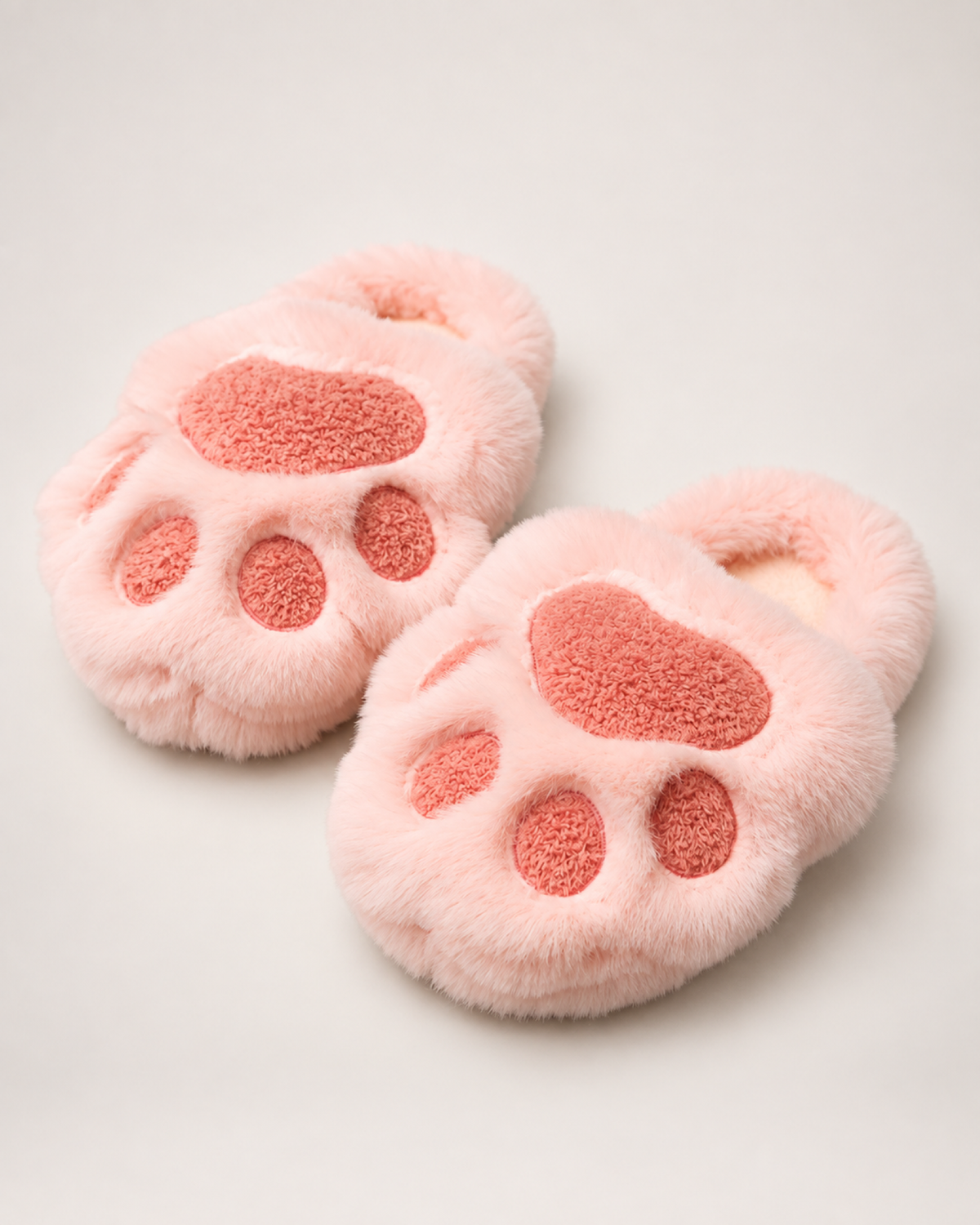 Women's Cat Paw Slippers in Pink