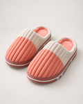 Men's Slippers: Two-Tone Corduroy Style in Pink