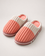 Men's Slippers: Two-Tone Corduroy Style in Pink