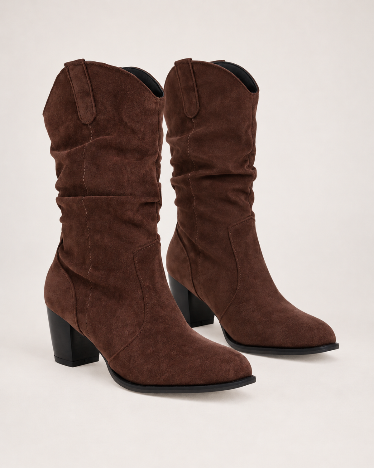 Women's Mid-Calf Boots: Chunky Heel Style in Brown, google shopping variant