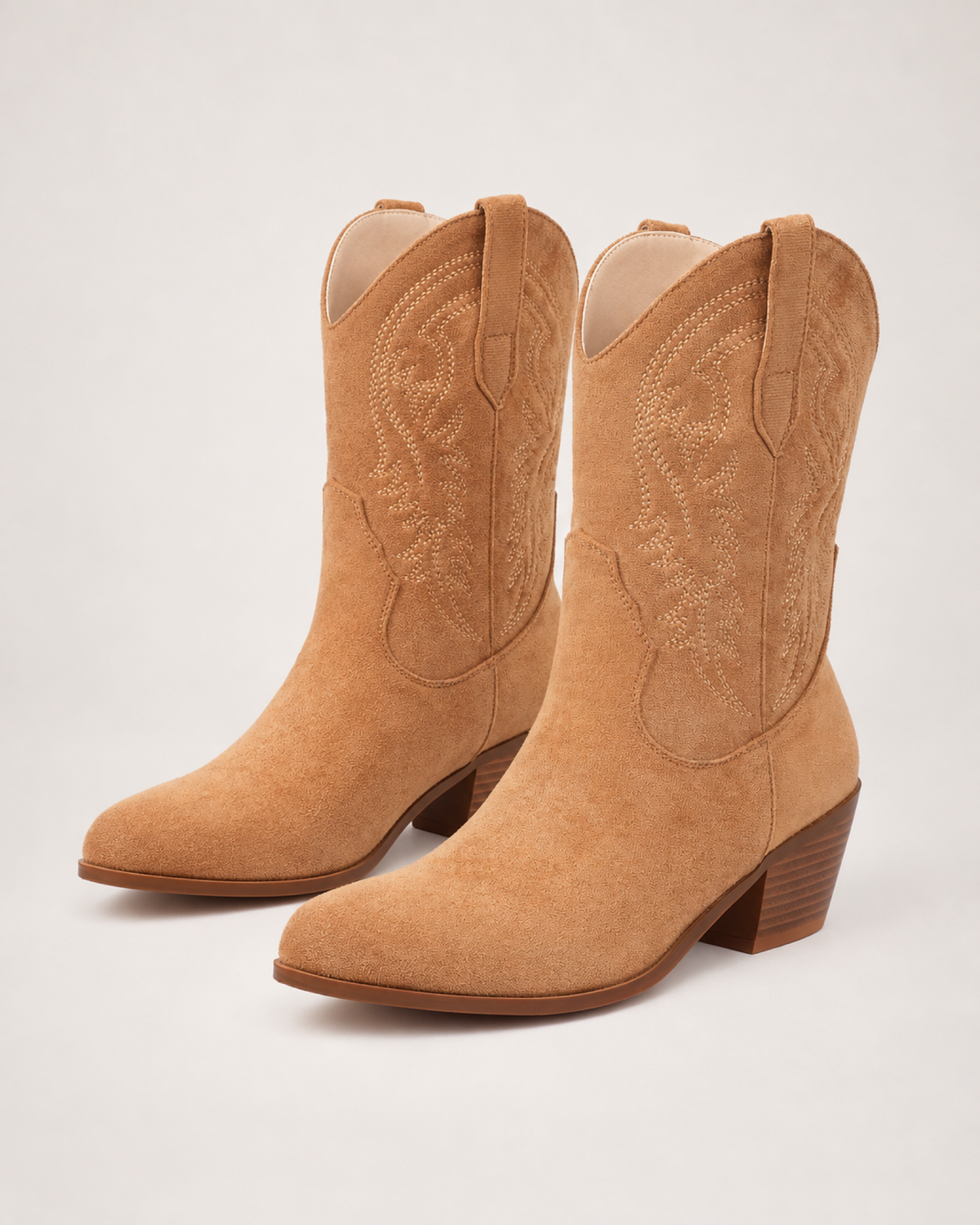 Women's Western Boots: Embroidered Mid-Calf Style in Tan, google shopping variant