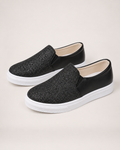 Women's Loafers – Sequin Slip-On Style, pair three quarter hero