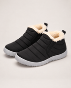Unisex Winter Boots – Fleece-Lined Slip-On Style, pair three quarter hero