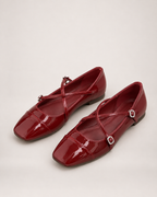 Women's Mary Jane Shoes – Cross-Strap Square Toe, pair three quarter hero