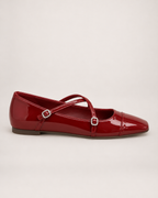 Women's Mary Jane Shoes – Cross-Strap Square Toe, single side profile