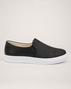 Women's Loafers – Sequin Slip-On Style, single side profile