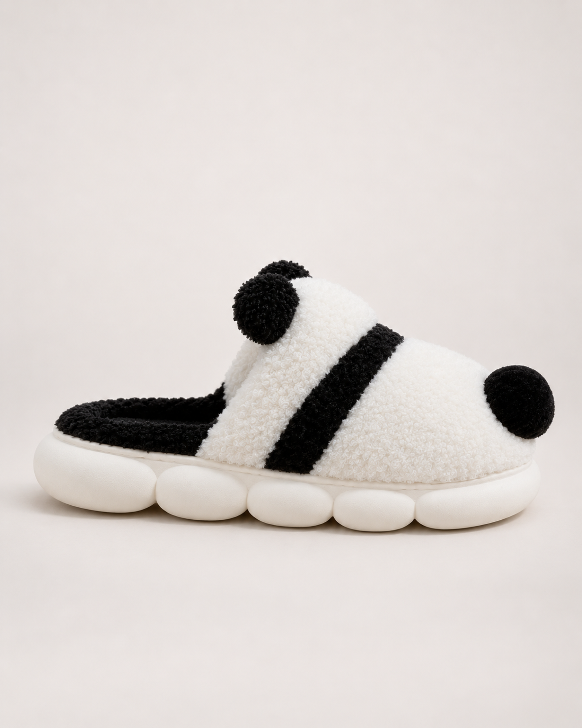 Women's Panda Slippers – Plush Character Style, single side profile