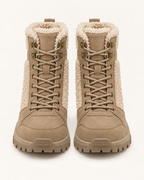 Women's Snow Boots – High Top Fleece Panel Style, pair straight front