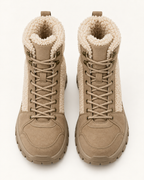 Women's Snow Boots – High Top Fleece Panel Style, pair elevated top